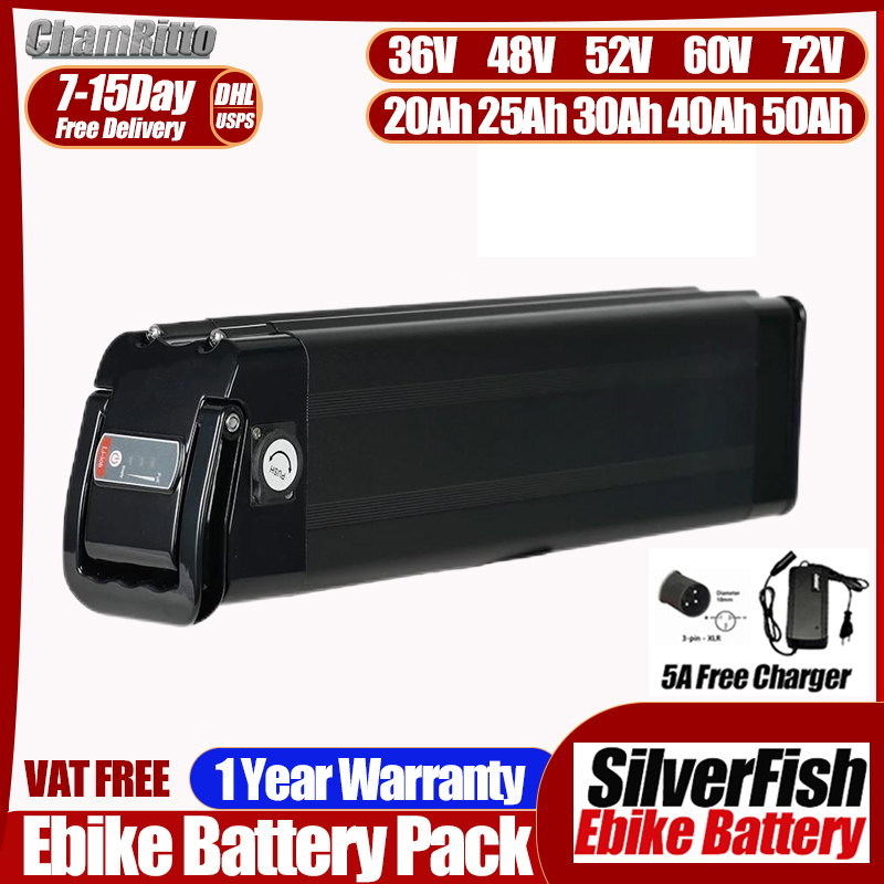 Литиевая батарея Silver Fish д – обзор и цена Electric Bicycle Battery 72V 30Ah